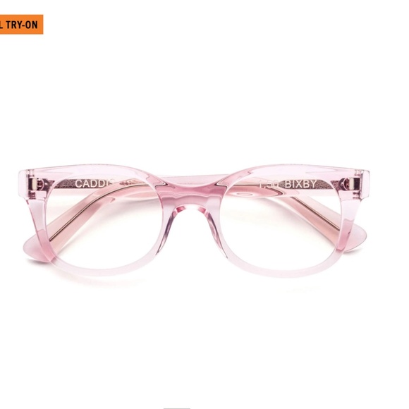 NWT Caddis Readers - Bixby "Compact" in Polished Clear Pink - 0.0x magnification - Picture 6 of 7